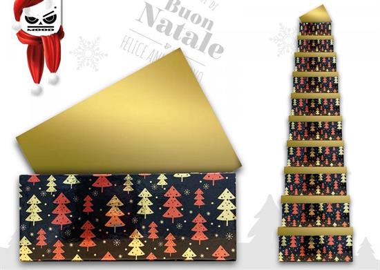 SCATOLA NATALE GOLD TREE 23x16x10