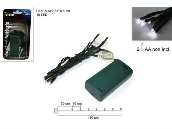 MINILED BATTERIA 10 BIANCO FREDDO.