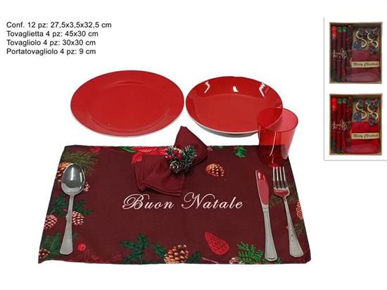 SET TAVOLA 12pz DEC.NATALE