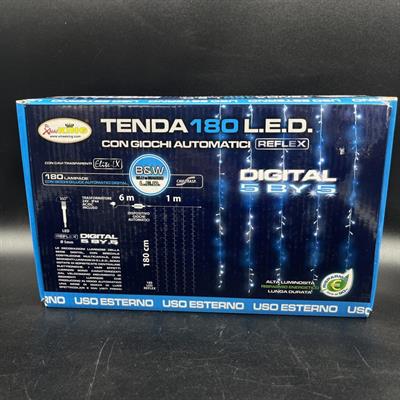 TENDA 180 LED EST. BIANCO/BLU