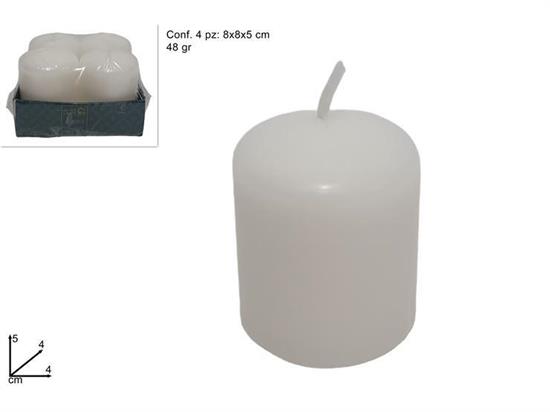 CANDELE AVVENTO 4pz BIANCO