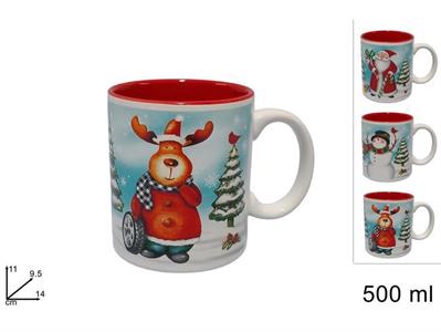 TAZZA NATALE 500ml ASS.