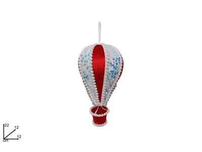 MONGOLFIERA 22cm ROSSA C/PAILLETTES