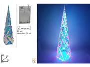 ALBERO CONO DIAMANTE RAINBOW 80cm C/60 LED BATTERIE