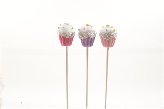 PICK CUPCAKE COL.ASS. 31cm POLISTIROLO