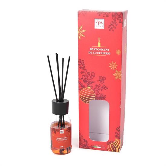 DIFFUSORE ESSENZA 125ml NATALE BASTONCINI DI ZUCCHERO