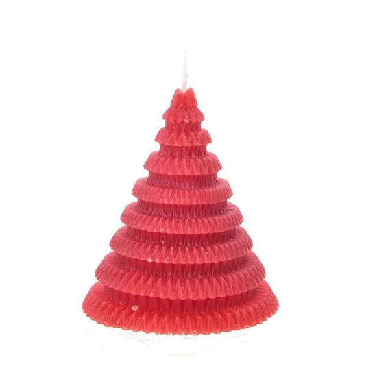 CANDELA ALBERO NATALE ROSSO 8cm