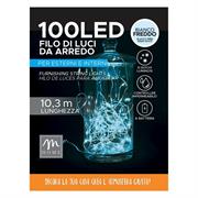 FILO 100 LED BIANCO FREDDO A BATTERIA DA ESTERNO