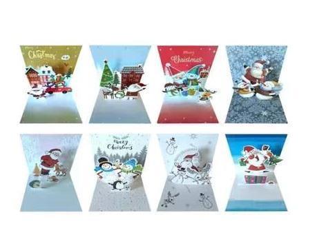 BIGLIETTO NATALE POP UP 13x13 ASS.