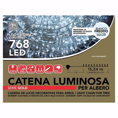 MINILED ESTERNO 768 BIANCO FREDDO CAVO TRASPARENTE SERIE GOLD