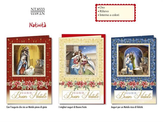 BIGLIETTO NATALE SACRO NATIVITA'