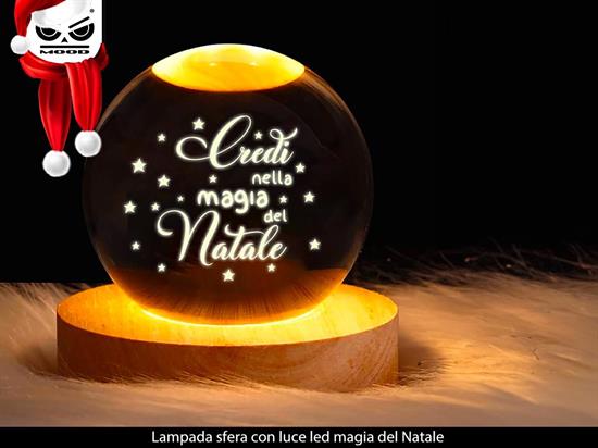 LUCE SFERA MAGIA DEL NATALE 8cm LED