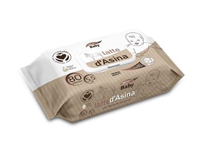 SALVIETTINE BABY LATTE ASINA 80pz