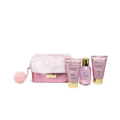 POCHETTE BATH ROSE BAG 3pz