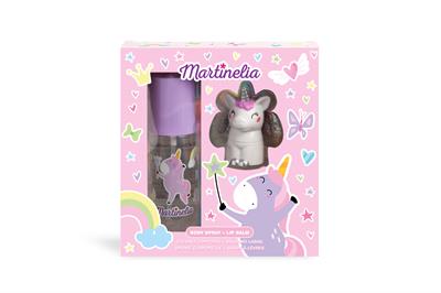 SET BODY SPRAY & LIP BALM MARTINELIA ass