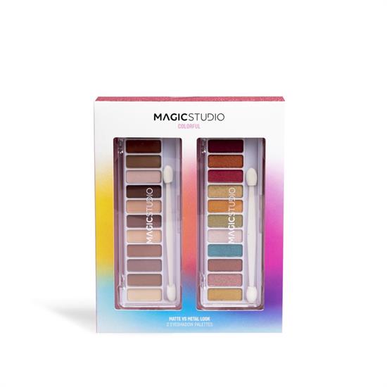 PALETTE STUDIO COLORFUL MATTE vs METAL EYESHADOW