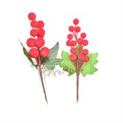 PICK BACCHE ROSSE FLOCCATE 18cm