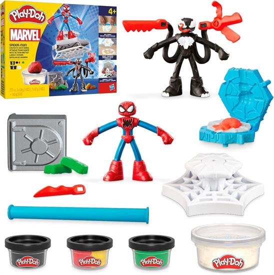 PLAYDOH MARVEL SPIDERMAN LANCIA E TAGLIA