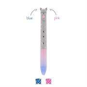 PENNA SFERA DUE COLORI CLICK&CLACK - KITTY - ink blu e rosa