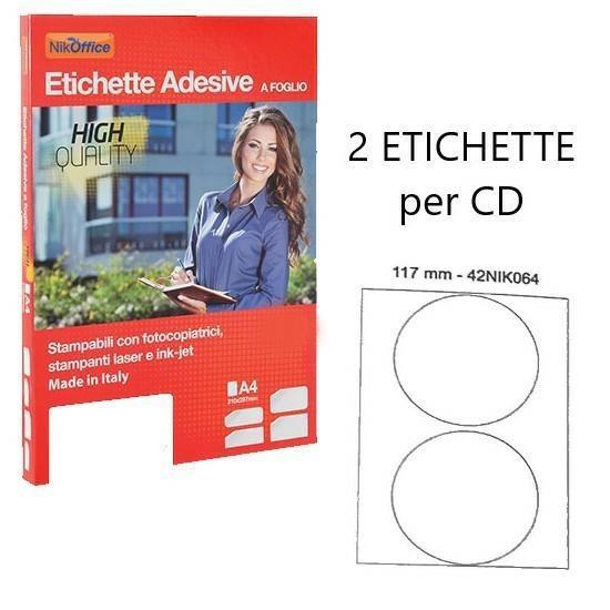 ETICHETTE A4 x CD.