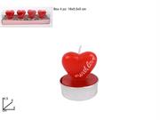 CANDELE CUORE 4pz IN BOX