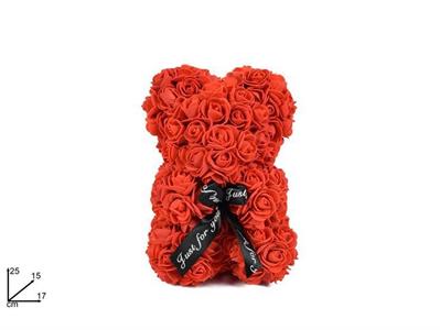 ORSO DI ROSE 25cm C/FIOCCO