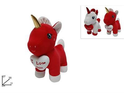 PELUCHE UNICORNO C/CUORE