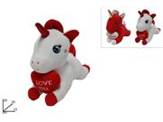 PELUCHE UNICORNO SDRAIATO C/CUORE