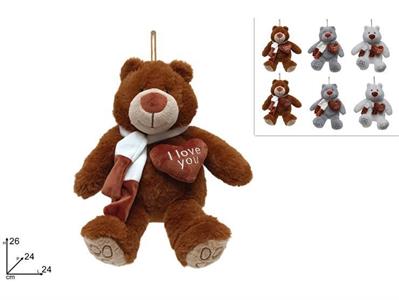 PELUCHE ORSO C/CUORE 26cm