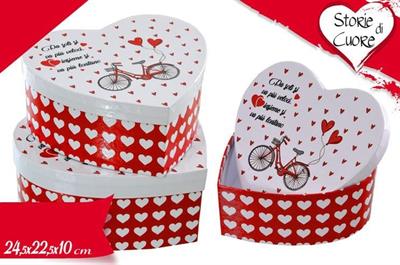 SCATOLA CUORE BICICLETTA 24x22x10