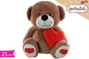 PELUCHE ORSO C/CUORE 23cm