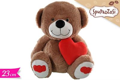 PELUCHE ORSO C/CUORE 23cm