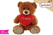 PELUCHE ORSO C/CUORE 23cm