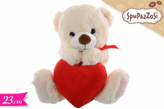 PELUCHE ORSO C/CUORE 23cm