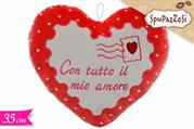 CUORE C/LETTERA D'AMORE 35cm