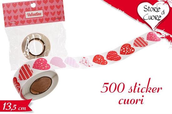 STICKER CUORE 500pz ROTOLINO