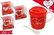 TAZZA LOVE C/COPERCHIO SILICONE 370ml