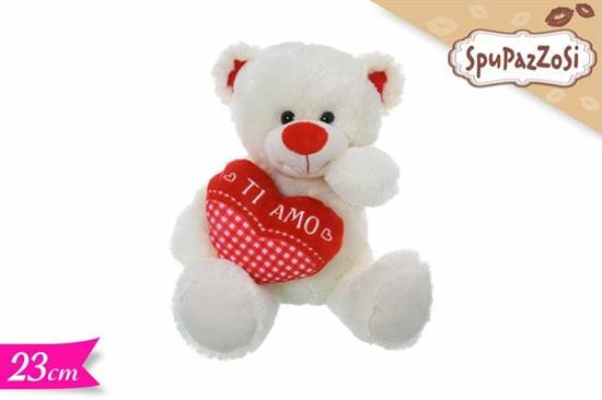 PELUCHE ORSO C/CUORE 23cm