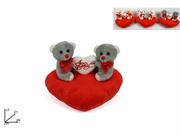 PELUCHE CUORE C/COPPIA ORSETTI