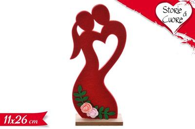 COPPIA LOVE LEGNO 26cm