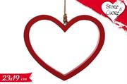 PENDAGLIO CUORE C/CORDA 23x19