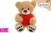 PELUCHE ORSO C/CUORE 23cm