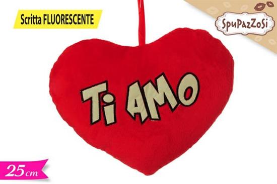 CUORE C/SCRITTA FLUO 25cm