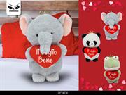 PELUCHE ANIMALE CORONA C/CUORE TVB 24cm