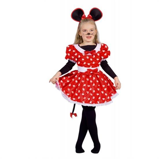 COSTUME TOPINA DI CUORI 10-12 ANNI