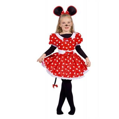 COSTUME TOPINA DI CUORI 10-12 ANNI