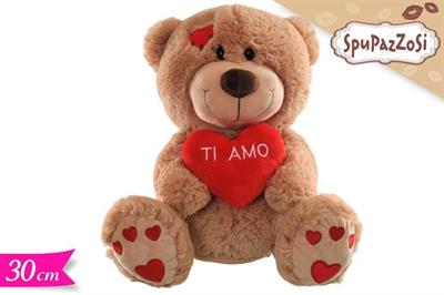 PELUCHE ORSO C/SCRITTA TI AMO 30cm