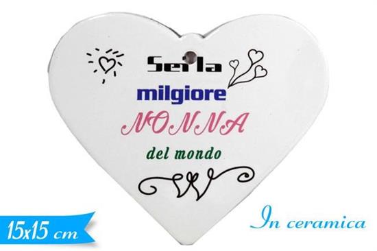 CUORE NONNA CERAMICA 15x15