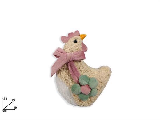 GALLINA C/FIOCCO ROSA