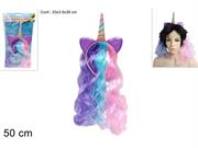 CERCHIETTO UNICORNO CON CAPELLI RAINBOW